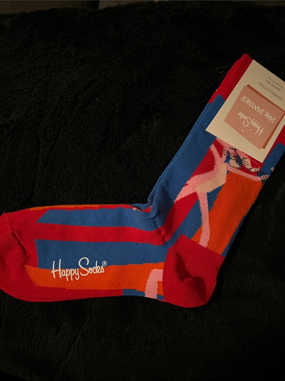 Happy Socks Red, Blue & Orange Graphic Crew Socks